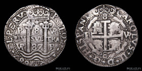 Potosi. Carlos II. 8 Reales 1687 VR. Galano. CJ 28.21