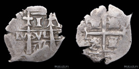 Potosi. Felipe V. 1 Real 1716 Y. Macuquina. CJ 36.16