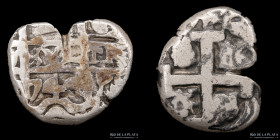 Potosi. Felipe V. 1 Real 1744 q/C. Macuquina. CJ 46.17.2
