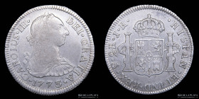 Potosi. Carlos III. 2 Reales 1773 JR. CJ 65.1.1