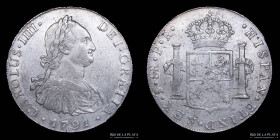 Potosi. Carlos IV. 8 Reales 1791 PR. CJ 76.3