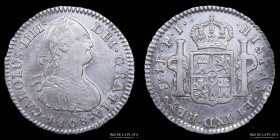 Potosi. Carlos IV. 1 Real 1808 PJ. CJ 79.20.2