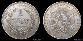 Uruguay. 1 Peso 1877. KM17a