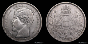 Guatemala. 1 Peso 1864 R. KM182