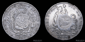 Guatemala. 1 Peso 1894. Resello s/ Peru 1889. KM216