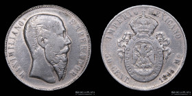 Mexico. Maximiliano. 50 Centavos 1866. KM387