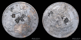 USA. 1 Dollar 1874 S. Chopmarks. KM108