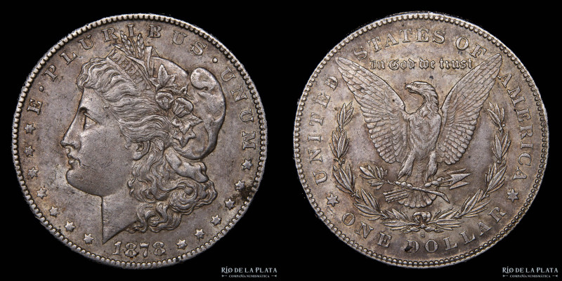 Estados Unidos. 1 Dollar Morgan 1878 S. AG.900; 38.1mm; 26.77g. KM110 (XF+)

N...