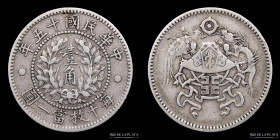 China. Dragon and Phoenix 10 Cents 1926. KM Y344