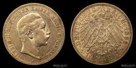Alemania. 10 Mark 1896 A. Prussia. Oro KM520