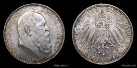 Baviera. 3 Mark 1911 D. KM998