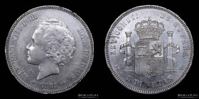 España. Alfonso XIII. 5 Pesetas 1893 PG-V. KM700