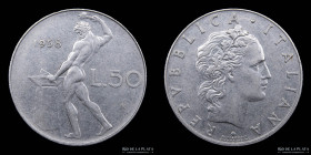 Italia. 50 Lire 1958. KM95.1