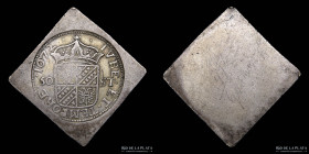 Paises Bajos. Sitio de Groningen. 50 Stuivers 1672 Klippe. KM27.1