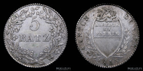 Suiza. Vaud. 5 Batzen 1813. KM13