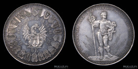 Suiza. Shooting Thaler 5 Francs 1879 Basel. XS14