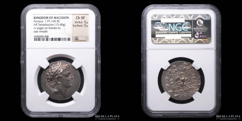 Kings of Macedon. Perseus (179-168BC) Tetradrachm. Amphipolis mint (173-171BC) S...