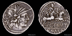 Roman Republic. C. Plutius 121BC. AR Denarius