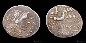 Roman Republic. Q. Curtius & M. Silanus 116-115BC. AR Denarius