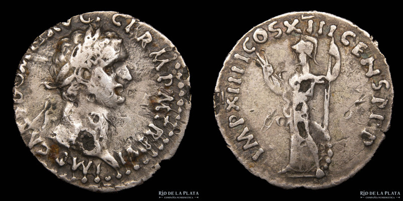 Domitian 81-96AD. Fourree Denarius. Rome mint (Struck 88-89AD) Silver; 19.0mm; 3...