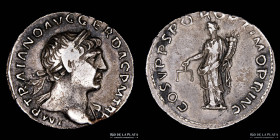 Trajan (98-117AD) AR Hybrid Denarius. RIC 118
