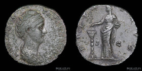 Diva Faustina Senior (died 140/1) AE Sestertius. RIC 1146a