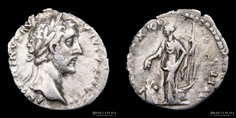 Antoninus Pius (138-161AD) Denarius. Rome mint (157-8AD). Silver; 17mm; 2.82g. A...
