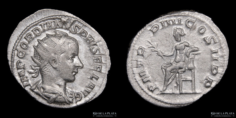 Gordian III (237-244 AD) Antoninianus. Rome mint (241-243AD) Silver; 24.0mm; 5.5...