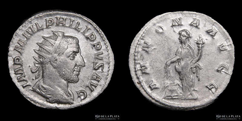 Philip I the Arab (246-249AD) Antoninianus. Rome mint (245-246AD) Silver; 22.5mm...