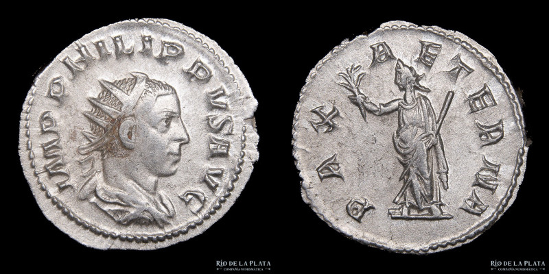 Philip I the Arab (246-249AD) Antoninianus. Rome mint (249AD) Silver; 22.5mm; 4....
