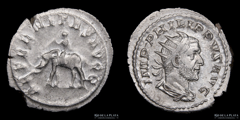 Philip I the Arab (246-249AD) Antoninianus. Rome mint (248-429AD) Silver; 23.5mm...