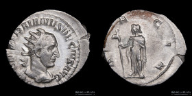 Trajan Decius (249-251AD) AR Antoninianus. RIC 12b