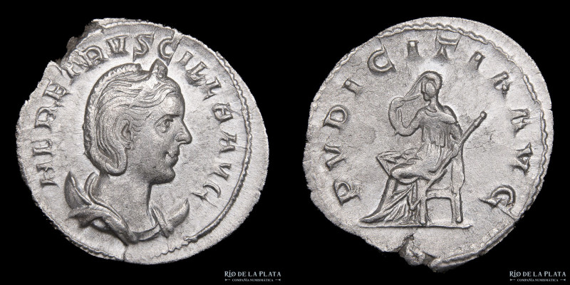 Herennia Etruscilla (249-251AD) wife of Trajan Decius. Antoninianus. Rome mint (...
