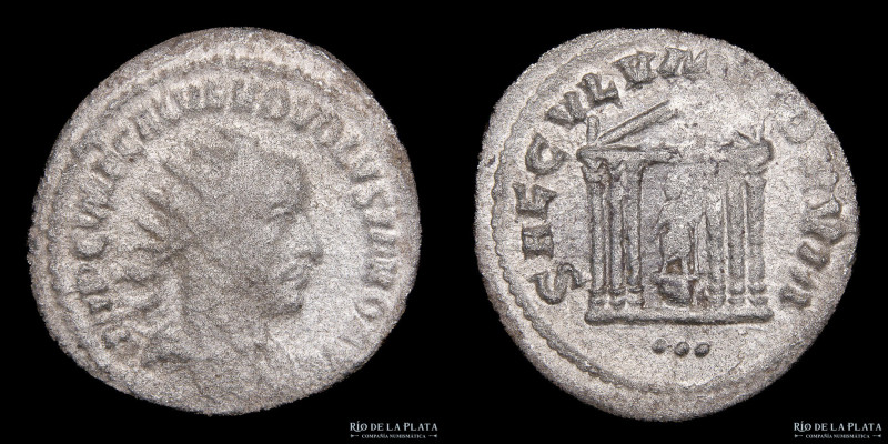 Volusian (251-253AD) Antoninianus. Antioch mint (252-253AD) Silver; 22.5mm; 2.30...