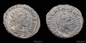 Aurelian (270-275AD) AE Antoninianus. Vabalathus RIC 381