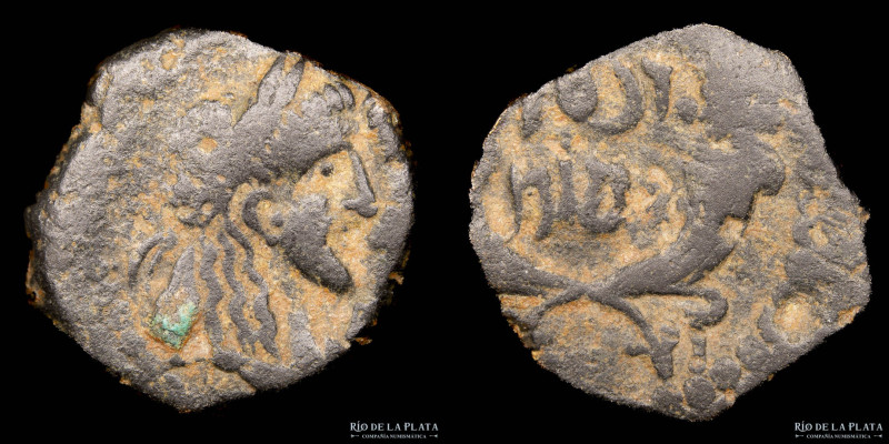 Nabatean Kingdom. Rabbel II & Gamilat (70-106AD). Bronze; 17mm; 2.27g. A: Jugate...