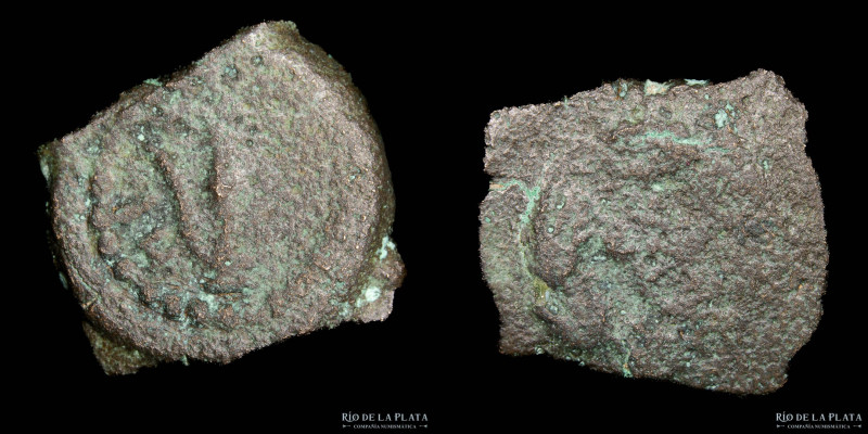 Judaean Kingdom. Herod Archelaus (4BC-6AD) Prutah. Jerusalem mint. Bronze; 19mm;...