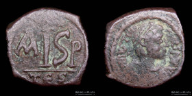 Justinian (527-565AD) AE 16 Nummi. Thessalonica SB 177