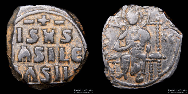 Byzantine. Constantine IX Monomachos (1042-1055AD) Class D Anonymous Follis. Bro...