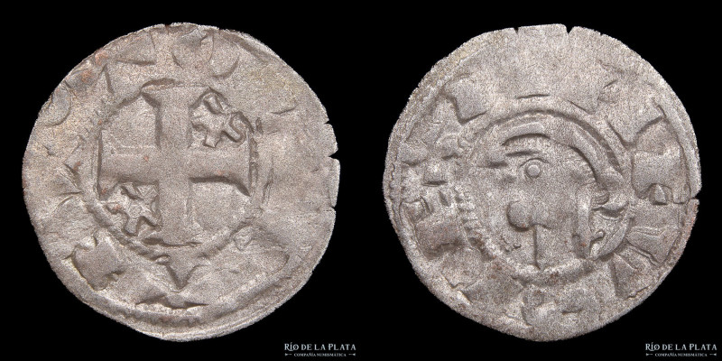 Castille. Alfonso VIII (1158-1214) Dinero. Toledo mint. Billion; 17.5mm; 0.81g. ...