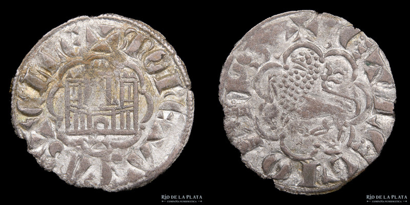 Castille & Leon. Alfonso X (1252-1284) Noven. Toledo Mint. Billion; 19mm; 0.80g....