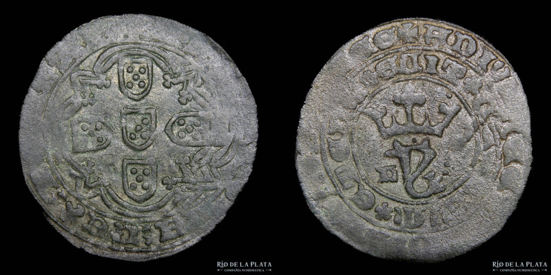 Portugal. Juan I (1383-1433) Real Branco, Lisboa Mint (1415-1433): Billion; 27mm...