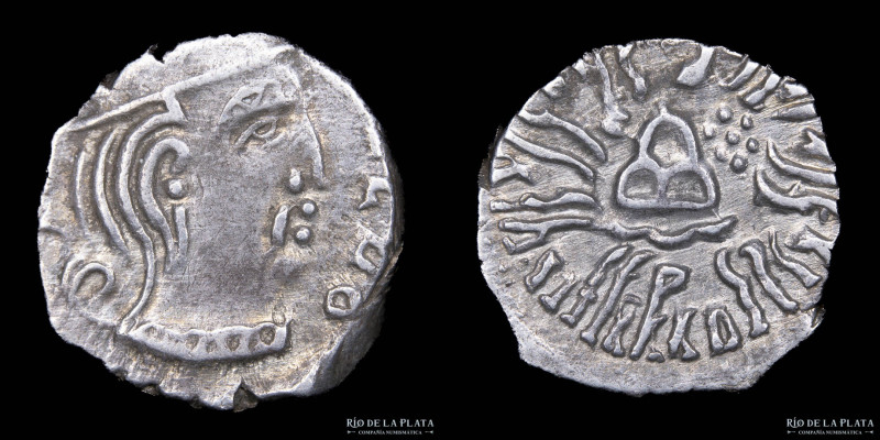 Western Satraps. Rudrasena III 348-378AD. Drachm. Silver; 15.0mm; 1.93g. A: Head...