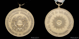 Guerra Triple Alianza. Argentina. Premio Militar 1869. Ejercito Aliado. Bronce