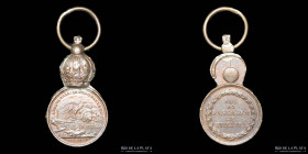 Guerra Triple Alianza. Brasil. Premio Militar 1865. Pasaje de Humaita. Cobre. MINIATURA