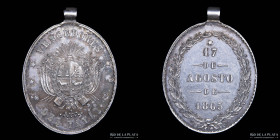 Guerra Triple Alianza. Uruguay. Premio Militar 1865. Yatay. Plata