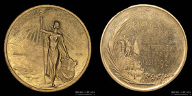 Peru. 1821-1921 Primer Centenario de la Independencia. Oro