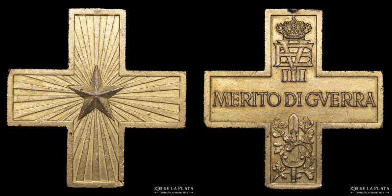 Italia. 1918. Mérito di Guerra. Bronce; 37mm; 16.94g. Sin aro ni ribbon (VF+)
...