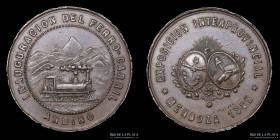 Argentina. Ferroviarias. 1885. FFCC Andino. Mendoza. J. Domingo
