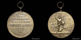 Argentina. Ferroviarias. 1921. F.C.O. Estacion Francisco Alvarez